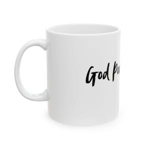 Funny Ceramic Mug - 'God Pours & I Sip' - 11oz & 15oz Coffee Cup for Coffee Lovers