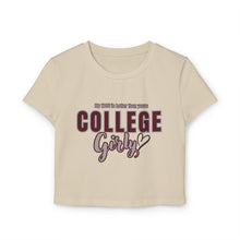 Load image into Gallery viewer, College Girly Women&#39;s Baby Tee - Perfect for Campus Life, Trendy Outfit, Gift for College Students, Casual Wear, Everyday Style
