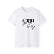 Load image into Gallery viewer, Unisex Ultra Cotton Tee - I Slay Hair &amp; Stay Booked - Perfect Gift for Your Girly Friends
