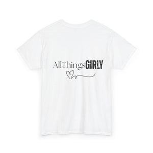 Unisex Heavy Cotton Tee - 'Jet Black Straight 30 Inch Type of Girly'
