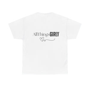 Unisex Heavy Cotton Tee - 'Jet Black Straight 30 Inch Type of Girly'